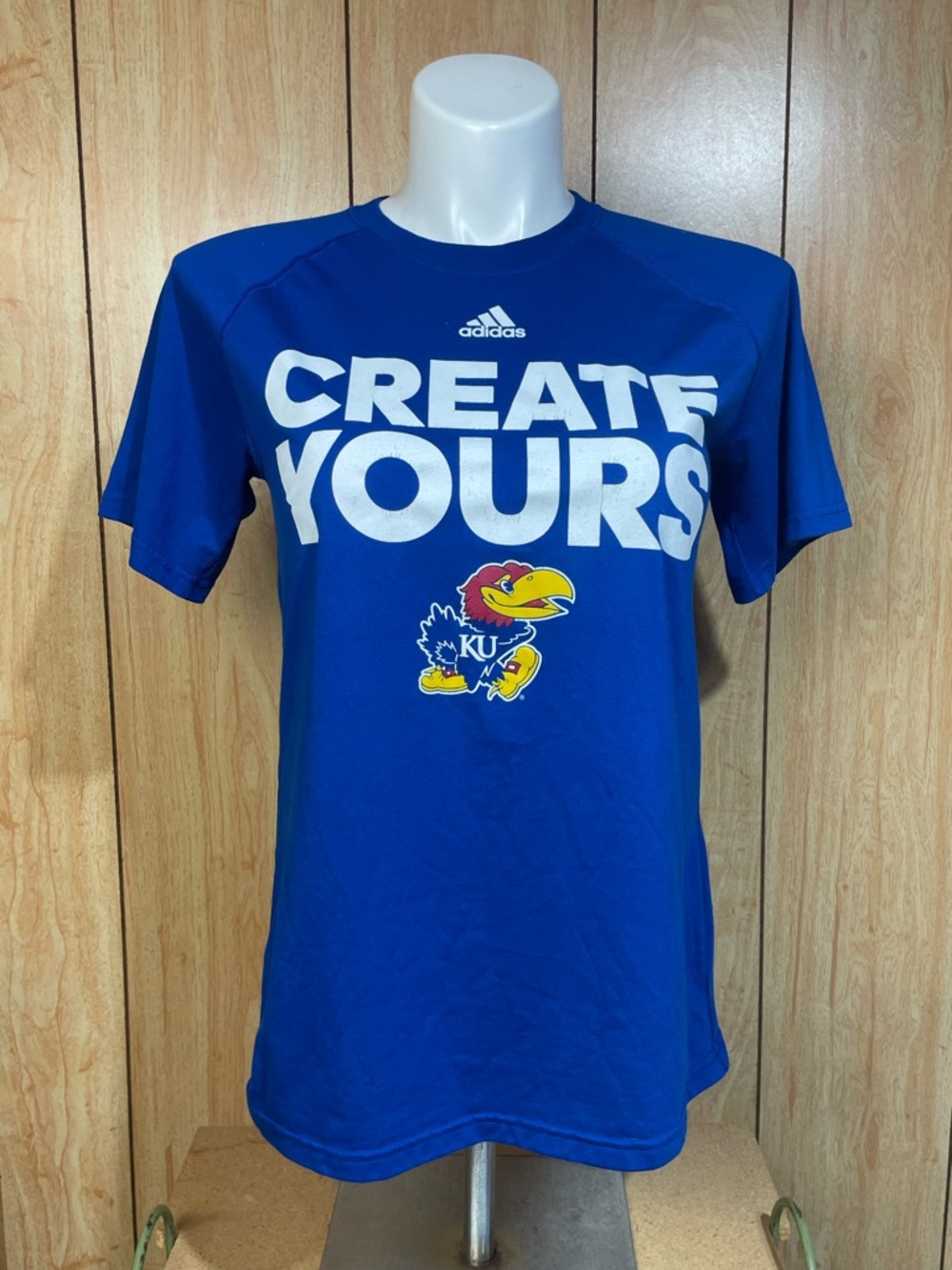 adidas Royal Blue 'Create Yours' KU Graphic Tee SZ-M